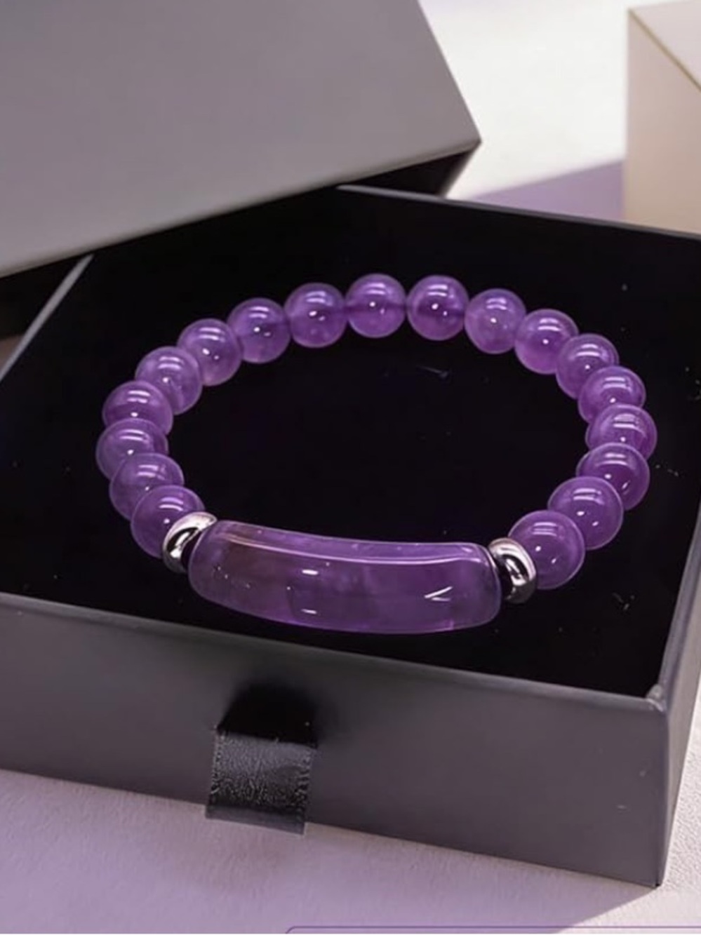 🆕New Amethyst  Pheromone Gemstone Bracelet.